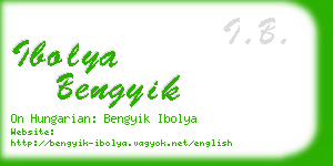 ibolya bengyik business card